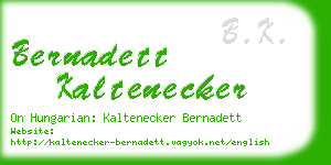 bernadett kaltenecker business card